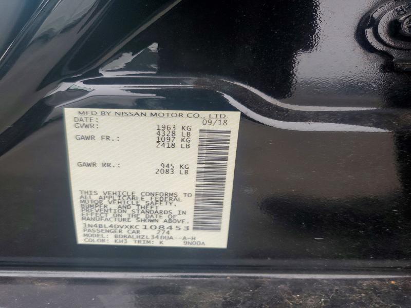 Продажа на аукционе авто 2019 Nissan Altima, vin: 1N4BL4DVXKC108453, номер лота: 66745926