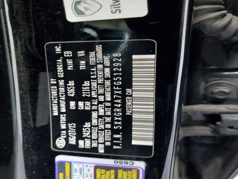 66444806 :رقم المزاد ، 5XXGR4A7XFG512928 vin ، 2015 Kia Optima مزاد بيع