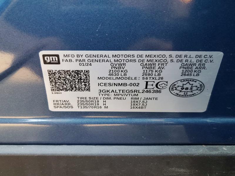 64633856 :رقم المزاد ، 3GKALTEG5RL246386 vin ، 2024 Gmc Terrain مزاد بيع