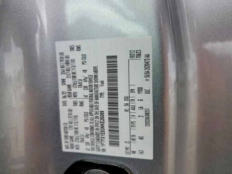 2022 Ford F150 მანქანა იყიდება აუქციონზე, vin: 1FTFX1E83NKE26089, აუქციონის ნომერი: 65105466