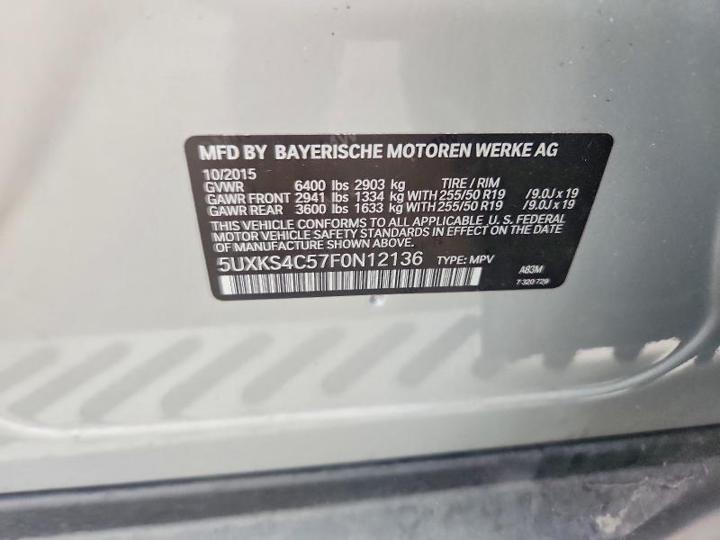 Aukcja sprzedaży 2015 Bmw X5, vin: 5UXKS4C57F0N12136, numer aukcji: 65321616