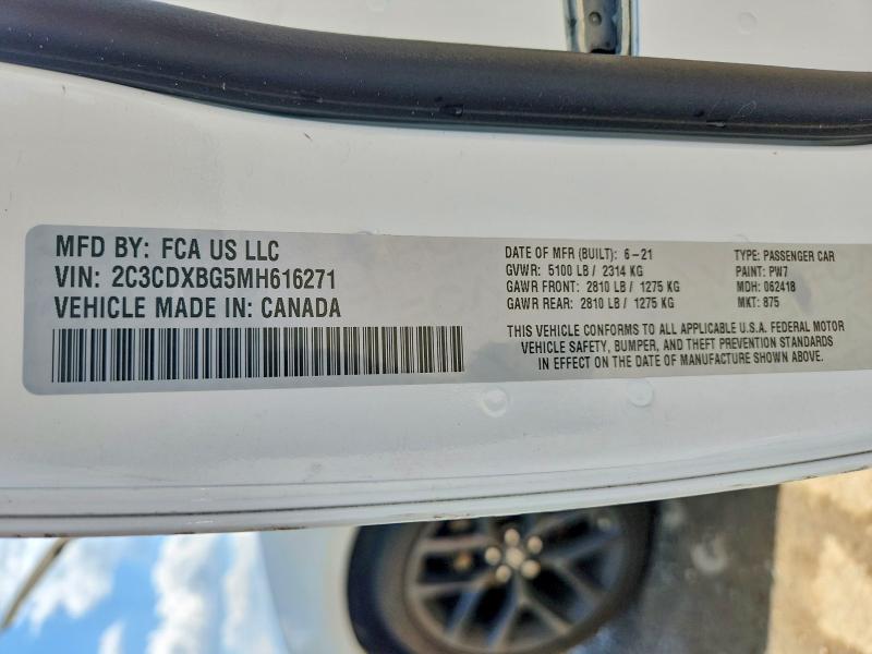 Aukcja sprzedaży 2021 Dodge Charger, vin: 2C3CDXBG5MH616271, numer aukcji: 63591986