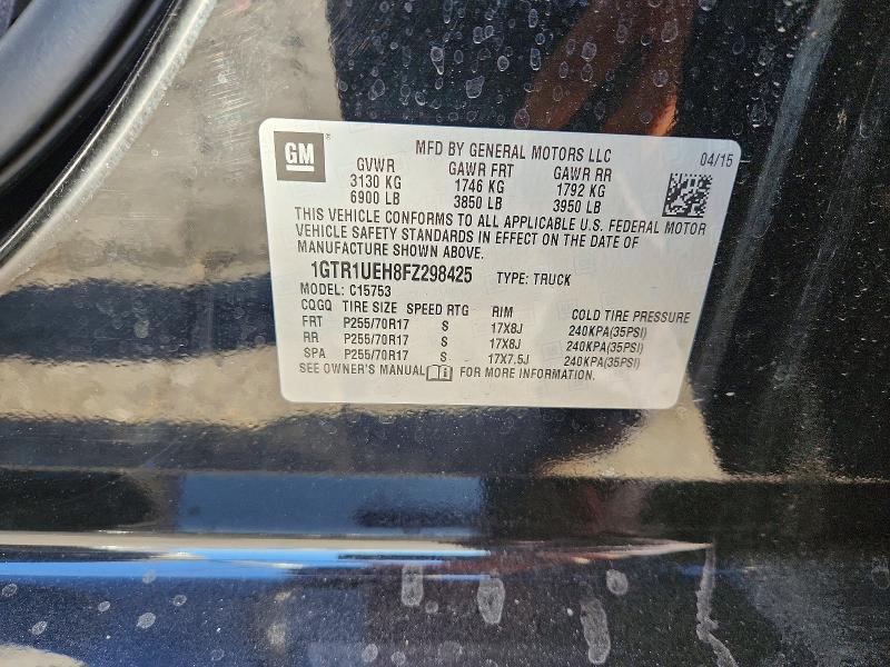 63568606 :رقم المزاد ، 1GTR1UEH8FZ298425 vin ، 2015 Gmc Sierra مزاد بيع
