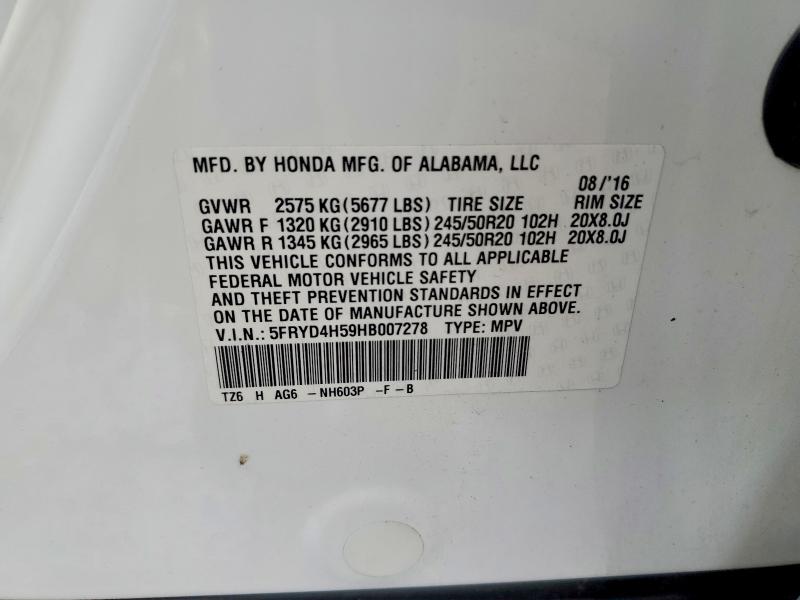 Aukcja sprzedaży 2017 Acura Mdx, vin: 5FRYD4H59HB007278, numer aukcji: 64991076
