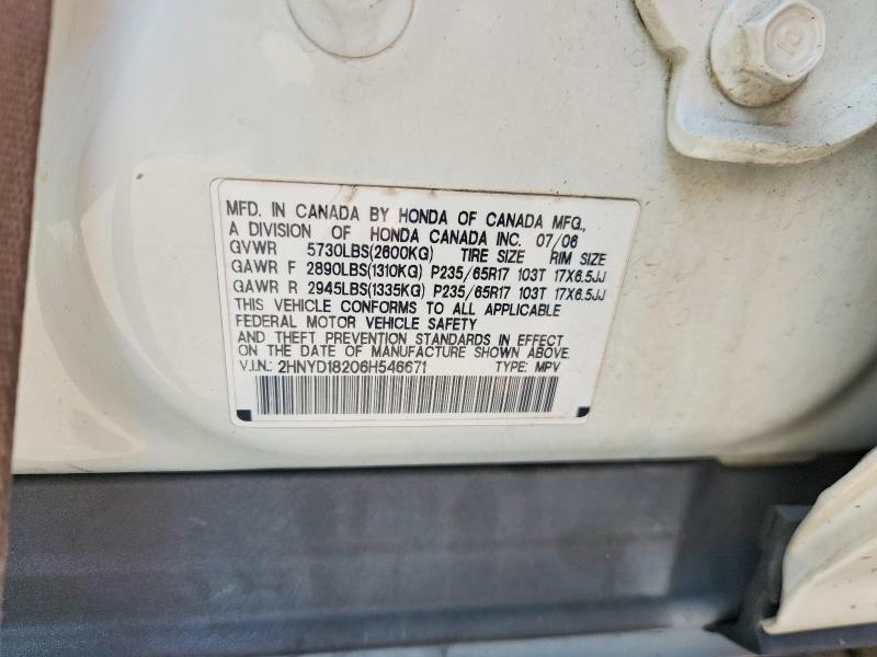 65448646 :رقم المزاد ، 2HNYD18206H546671 vin ، 2006 Acura Mdx مزاد بيع