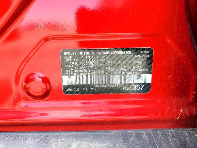 Aukcja sprzedaży 2024 Mitsubishi Outlander Sport, vin: JA4ARUAU0RU007873, numer aukcji: 65044766