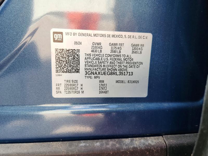 Продажа на аукционе авто 2024 Chevrolet Equinox, vin: 3GNAXUEG8RL351713, номер лота: 65259496