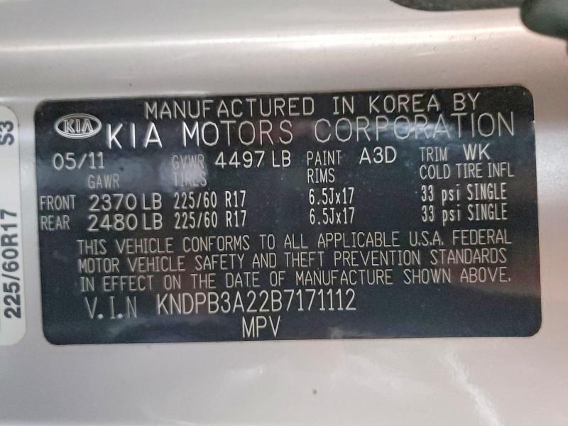 Aukcja sprzedaży 2011 Kia Sportage, vin: KNDPB3A22B7171112, numer aukcji: 66298736