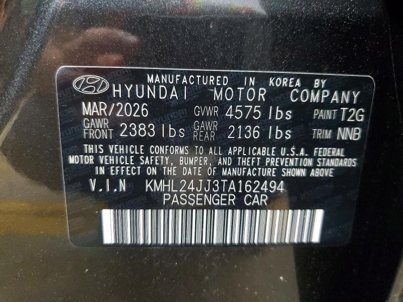 Продажа на аукционе авто 2026 Hyundai Sonata Hybrid, vin: KMHL24JJ3TA162494, номер лота: 63949386