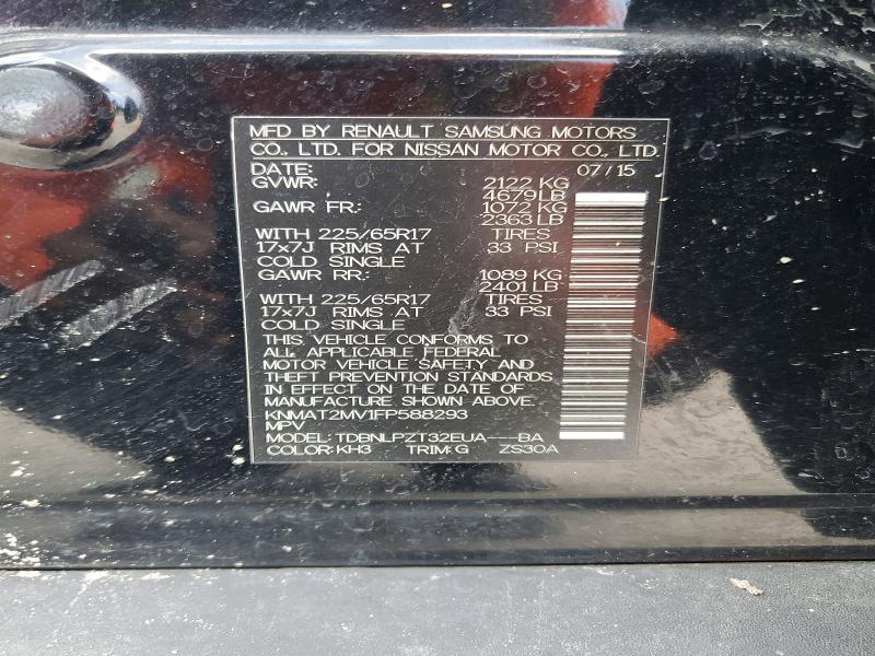 Продаж на аукціоні авто 2015 Nissan Rogue, vin: KNMAT2MV1FP588293, номер лоту: 66088966