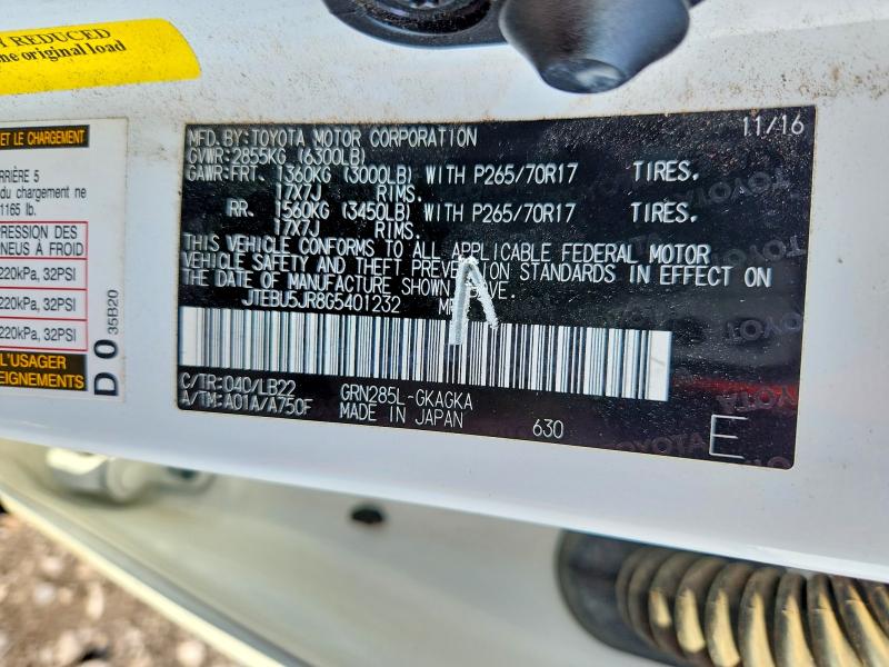 Продажа на аукционе авто 2016 Toyota 4runner, vin: JTEBU5JR8G5401232, номер лота: 64256156