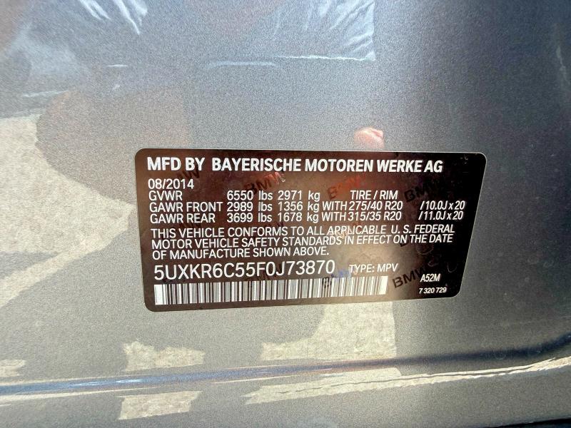 Продаж на аукціоні авто 2015 Bmw X5, vin: 5UXKR6C55F0J73870, номер лоту: 63918376