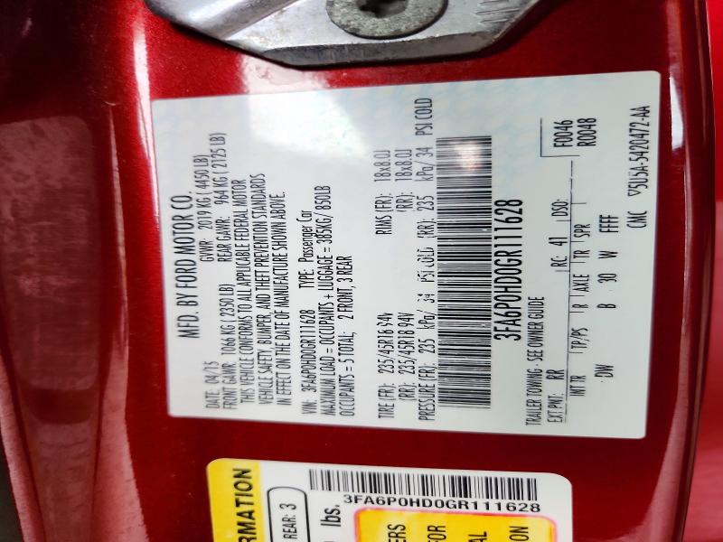 Aukcja sprzedaży 2016 Ford Fusion, vin: 3FA6P0HD0GR111628, numer aukcji: 63840526