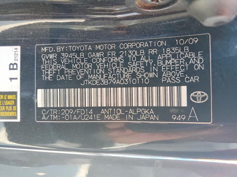 Auction sale of the 2010 Scion Tc, vin: JTKDE3B79A0310110, lot number: 63728406
