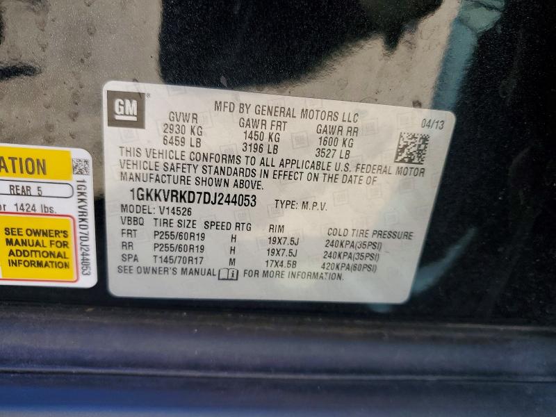 Продажа на аукционе авто 2013 Gmc Acadia, vin: 1GKKVRKD7DJ244053, номер лота: 65942466