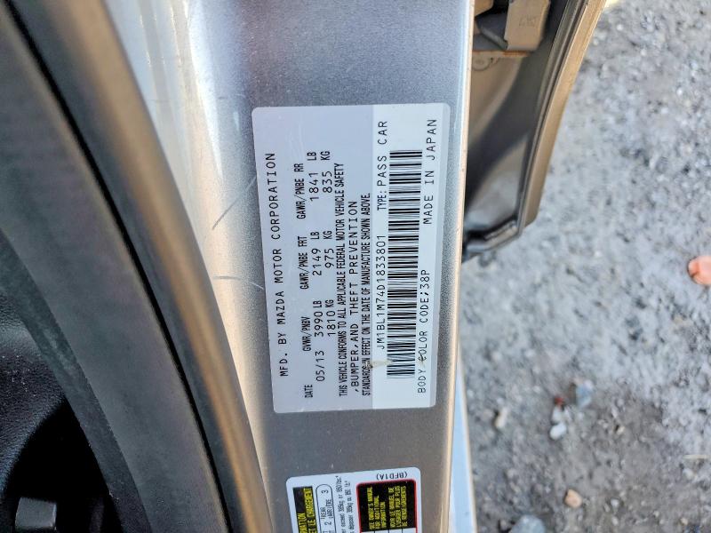 Aukcja sprzedaży 2013 Mazda 3, vin: JM1BL1M74D1833801, numer aukcji: 66508506