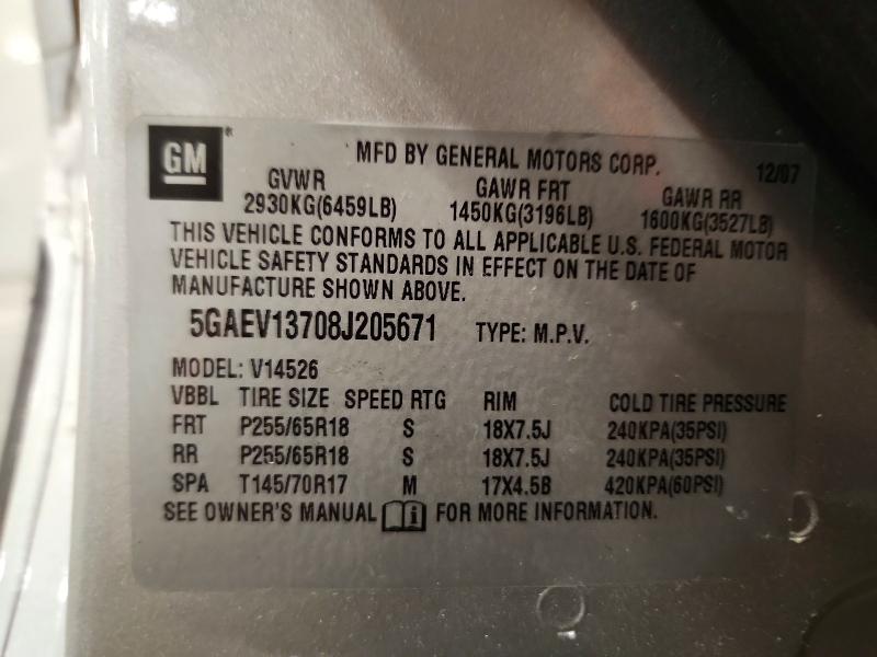 Продаж на аукціоні авто 2008 Buick Enclave, vin: 5GAEV13708J205671, номер лоту: 64913166