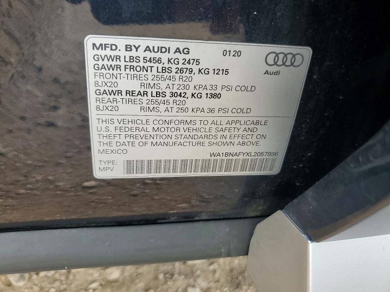 Aukcja sprzedaży 2020 Audi Q5, vin: WA1BNAFYXL2057936, numer aukcji: 64662546