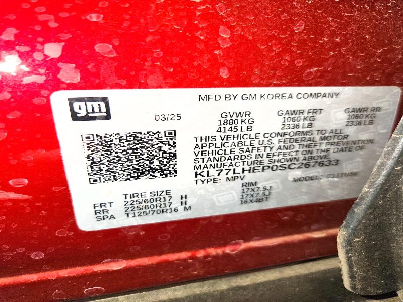 Aukcja sprzedaży 2025 Chevrolet Trax, vin: KL77LHEP0SC267633, numer aukcji: 66137516
