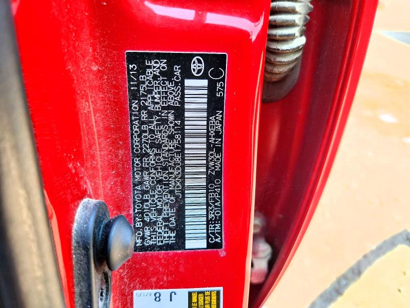 2014 Toyota Prius მანქანა იყიდება აუქციონზე, vin: JTDKN3DU8E1758114, აუქციონის ნომერი: 64659386