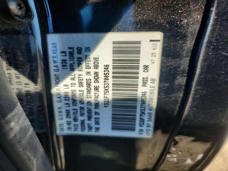 Aukcja sprzedaży 2003 Saab 9-3, vin: YS3DF75K537005346, numer aukcji: 66666186