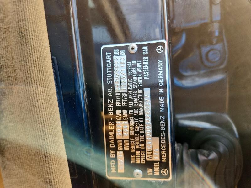65822686 :رقم المزاد ، WDBCA39D0GA265277 vin ، 1986 Mercedes-benz 560 مزاد بيع