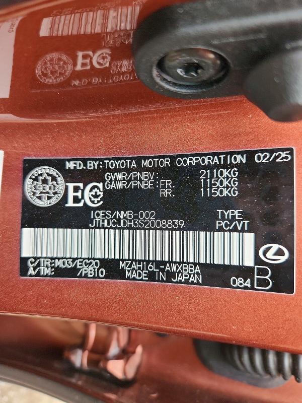 Продажа на аукционе авто 2025 Lexus Ux 300h, vin: JTHUCJDH3S2008839, номер лота: 64462236