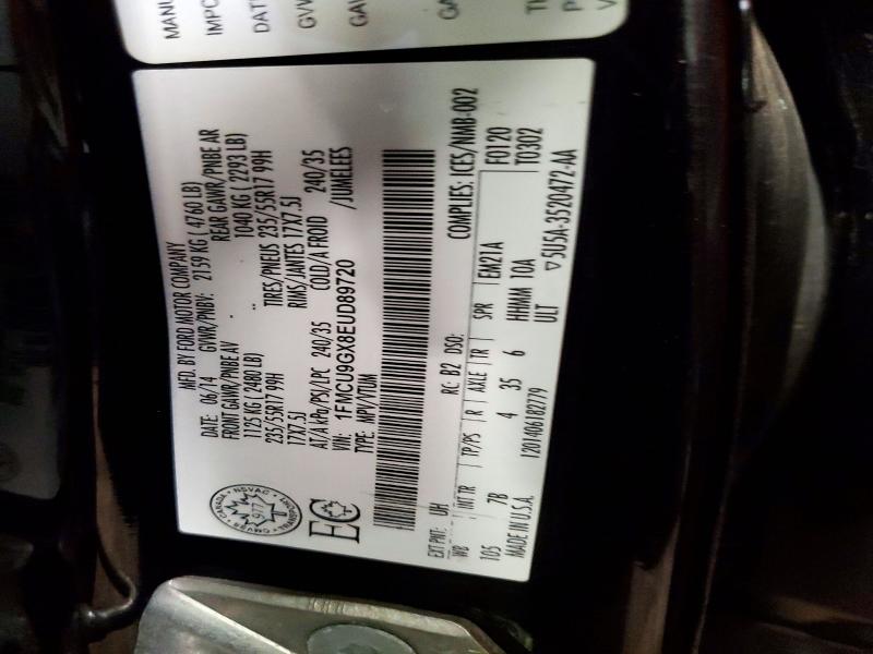 2014 Ford Escape მანქანა იყიდება აუქციონზე, vin: 1FMCU9GX8EUD89720, აუქციონის ნომერი: 65210326