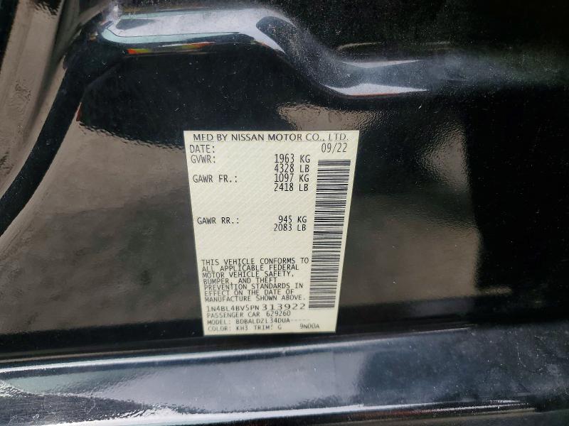 2023 Nissan Altima მანქანა იყიდება აუქციონზე, vin: 1N4BL4BV5PN313922, აუქციონის ნომერი: 64129596