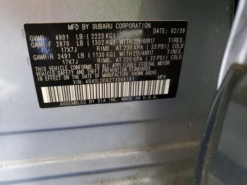 67112926 :رقم المزاد ، 4S4SLDD62T3068191 vin ، 2026 Subaru Forester مزاد بيع