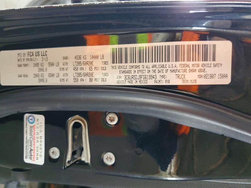 Продажа на аукционе авто 2015 Ram 2500, vin: 3C6UR5DJ9FG619943, номер лота: 64544726