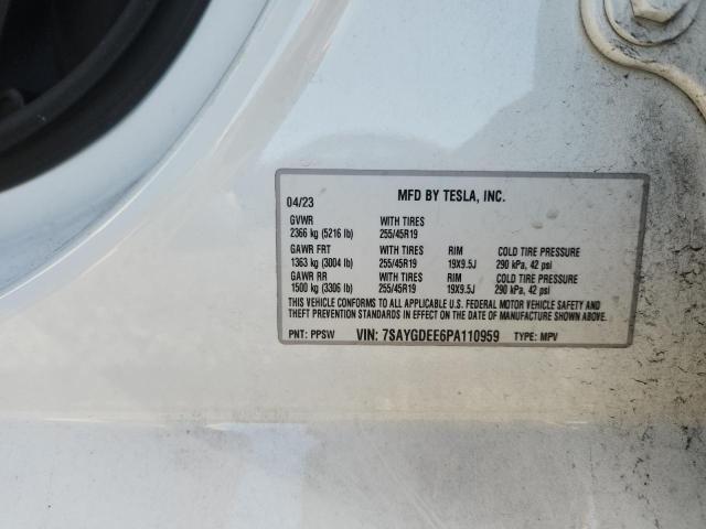 Продаж на аукціоні авто 2023 Tesla Model Y, vin: 7SAYGDEE6PA110959, номер лоту: 66616706