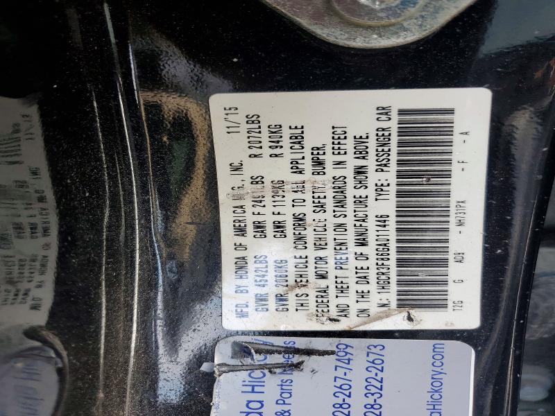 Aukcja sprzedaży 2016 Honda Accord, vin: 1HGCR3F86GA011446, numer aukcji: 65500476