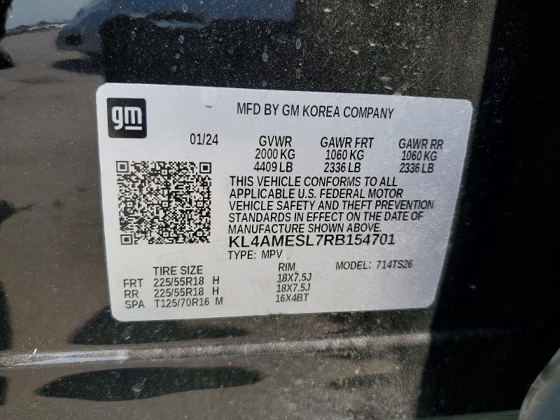 63886936 :رقم المزاد ، KL4AMESL7RB154701 vin ، 2024 Buick Encore Gx مزاد بيع