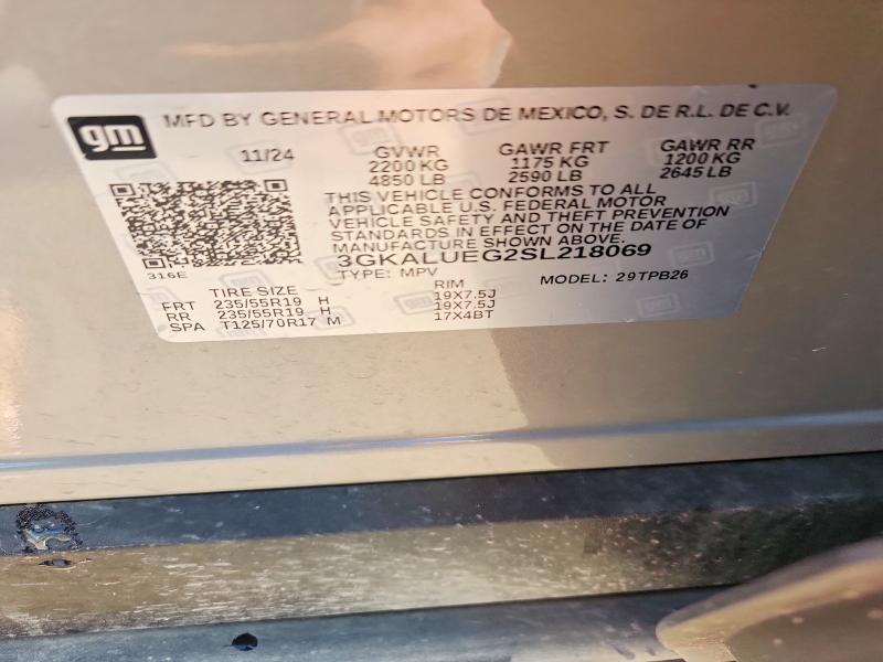 Aukcja sprzedaży 2025 Gmc Terrain, vin: 3GKALUEG2SL218069, numer aukcji: 65028456