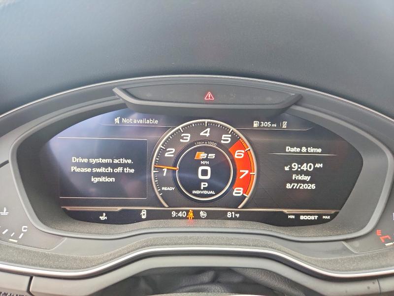 63113166 :رقم المزاد ، WAUP4AF52JA041217 vin ، 2018 Audi S5 مزاد بيع