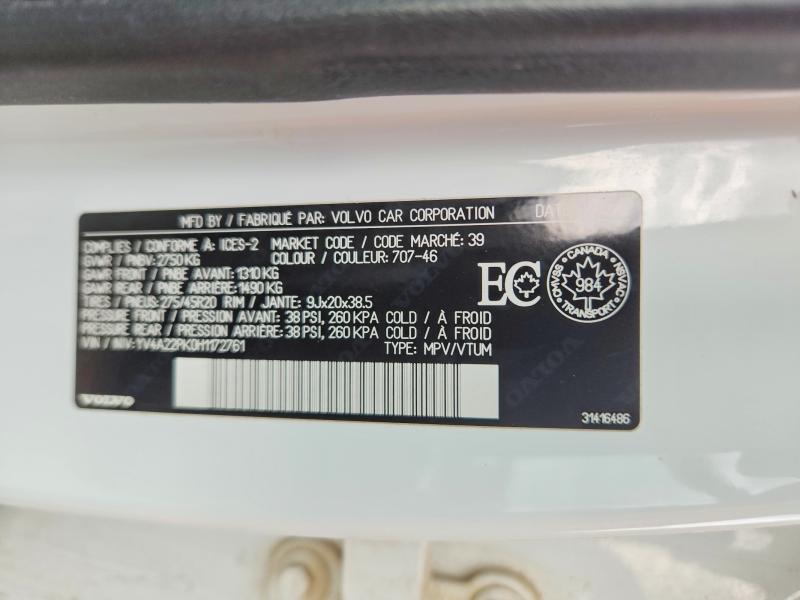 Aukcja sprzedaży 2017 Volvo Xc90, vin: YV4A22PK0H1172761, numer aukcji: 66025616