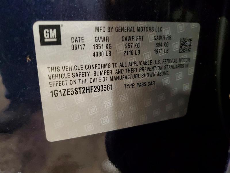 Продаж на аукціоні авто 2017 Chevrolet Malibu, vin: 1G1ZE5ST2HF293561, номер лоту: 64251676