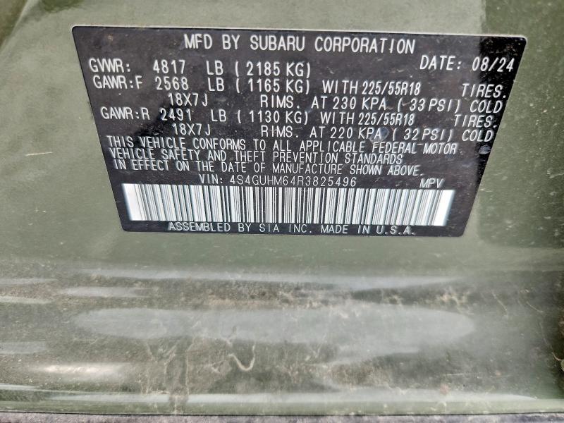 Продажа на аукционе авто 2024 Subaru Crosstrek, vin: 4S4GUHM64R3825496, номер лота: 66414686