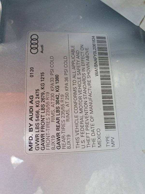 Продажа на аукционе авто 2020 Audi Q5, vin: WA1BNAFY0L2061834, номер лота: 66981096