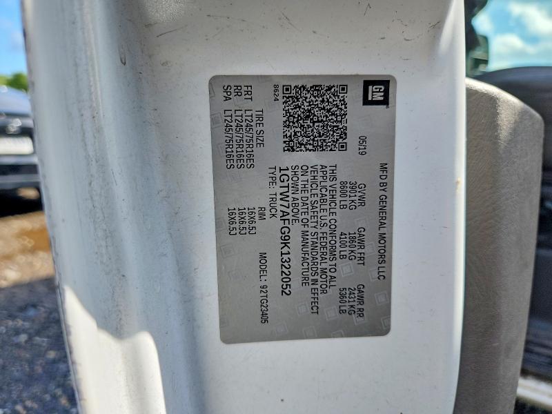Продажа на аукционе авто 2019 Gmc Savana, vin: 1GTW7AFG9K1322052, номер лота: 65191186