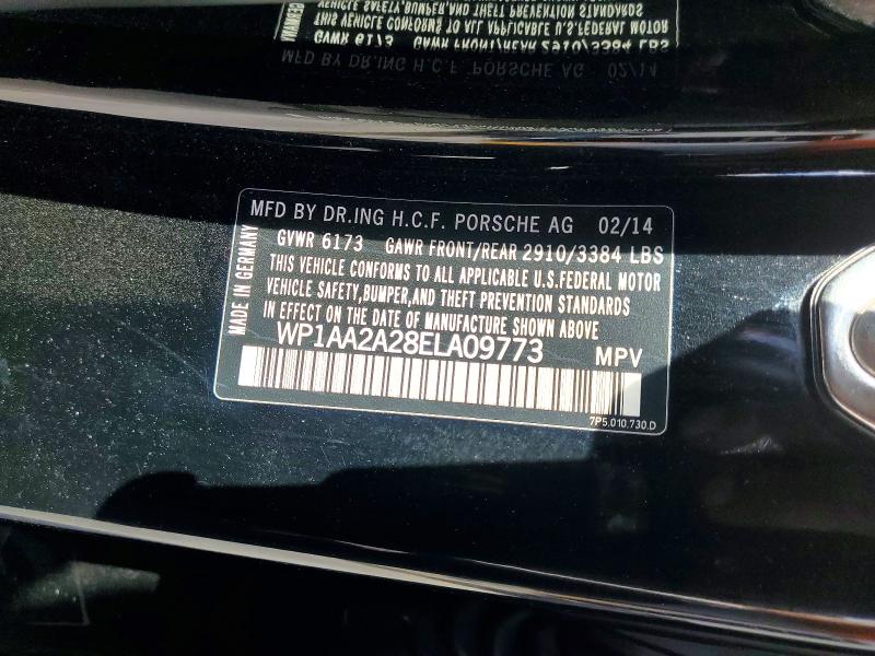 2014 Porsche Cayenne მანქანა იყიდება აუქციონზე, vin: WP1AA2A28ELA09773, აუქციონის ნომერი: 66434496