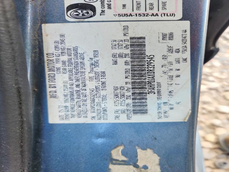 66461476 :رقم المزاد ، 3FAHP0JAXBR329545 vin ، 2011 Ford Fusion مزاد بيع