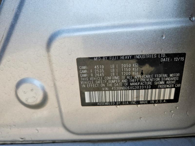 Aukcja sprzedaży 2016 Subaru Legacy, vin: 4S3BNBD6XG3033133, numer aukcji: 65313976