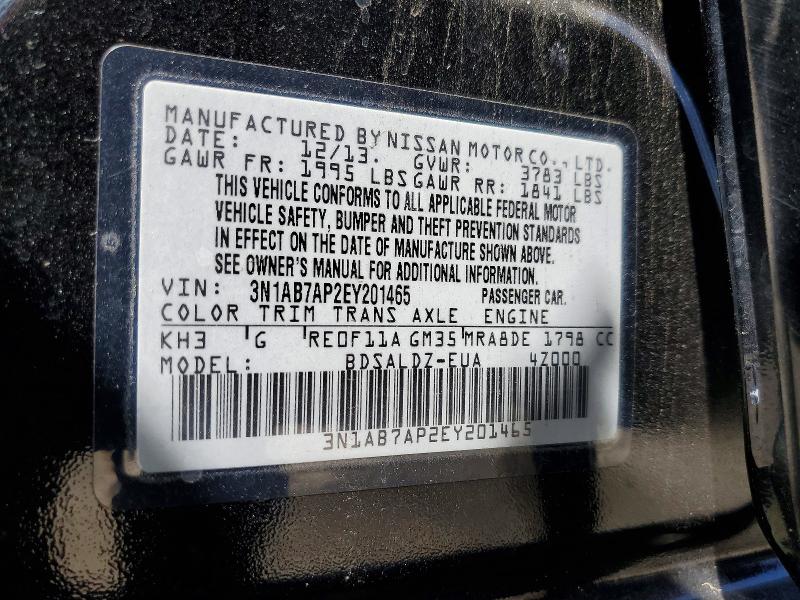 Aukcja sprzedaży 2014 Nissan Sentra, vin: 3N1AB7AP2EY201465, numer aukcji: 66009176