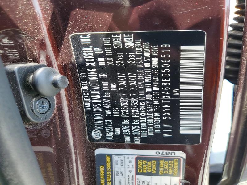 Продаж на аукціоні авто 2014 Kia Sorento, vin: 5XYKT3A68EG506519, номер лоту: 64398876