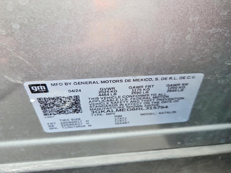 Aukcja sprzedaży 2024 Gmc Terrain, vin: 3GKALMEG6RL315754, numer aukcji: 64455146