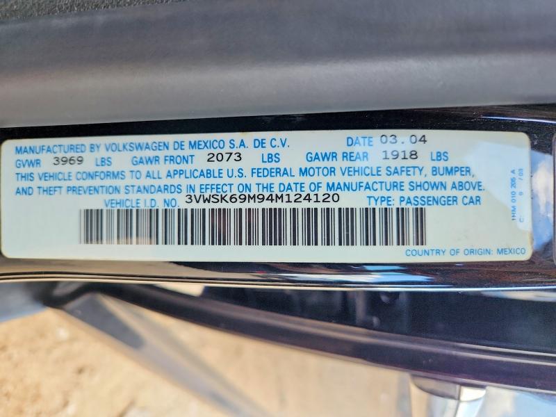 Aukcja sprzedaży 2004 Volkswagen Jetta, vin: 3VWSK69M94M124120, numer aukcji: 63389466