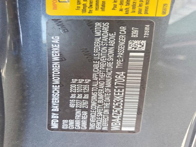 Auction sale of the 2019 Bmw 440i, vin: WBA4Z5C53KEE17064, lot number: 63529766