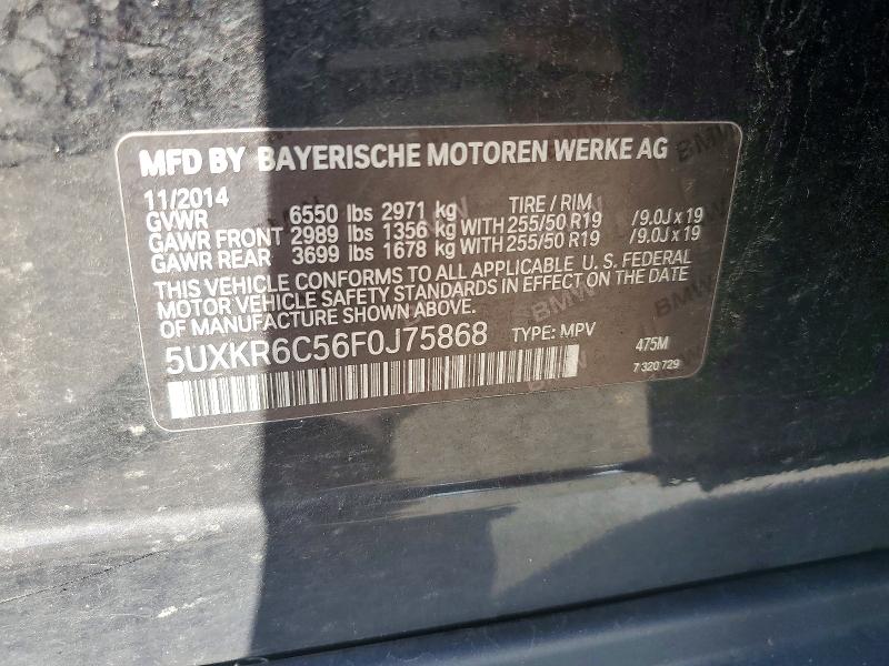 Aukcja sprzedaży 2015 Bmw X5, vin: 5UXKR6C56F0J75868, numer aukcji: 67146846